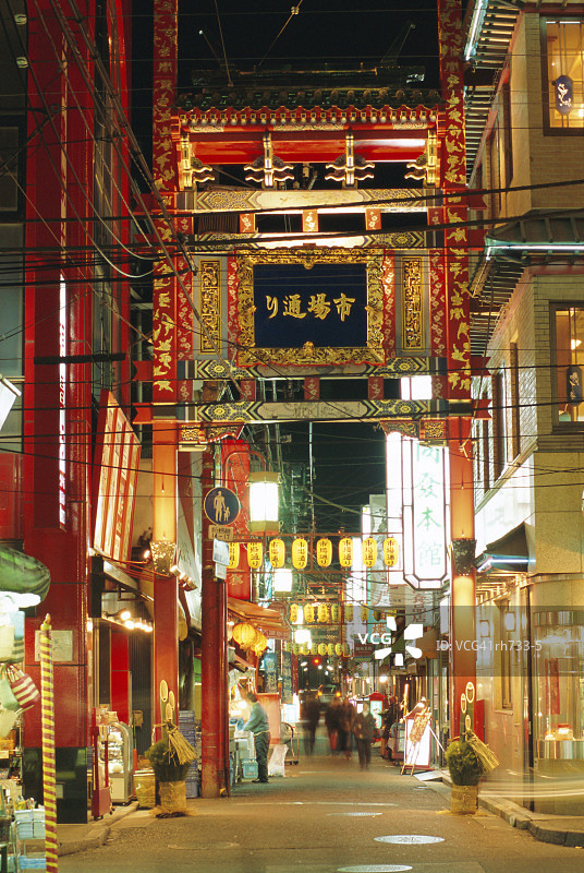 日本横滨唐人街图片素材