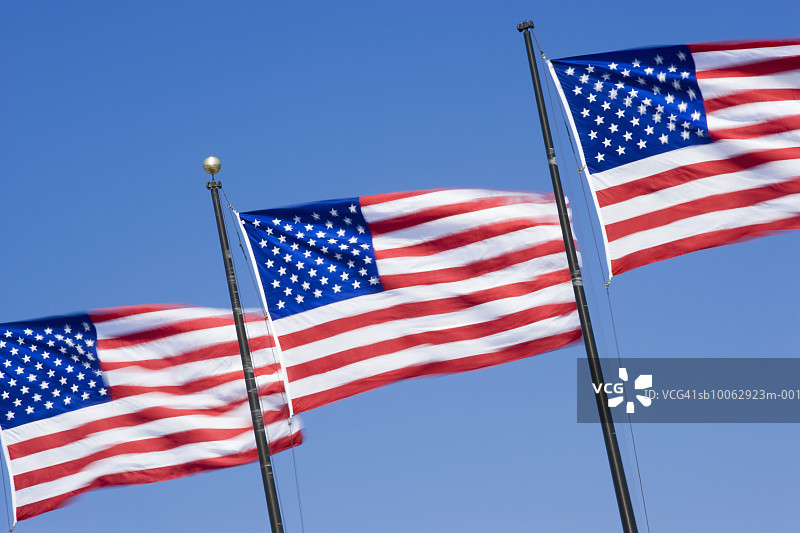 美国芝加哥的美国国旗图片素材