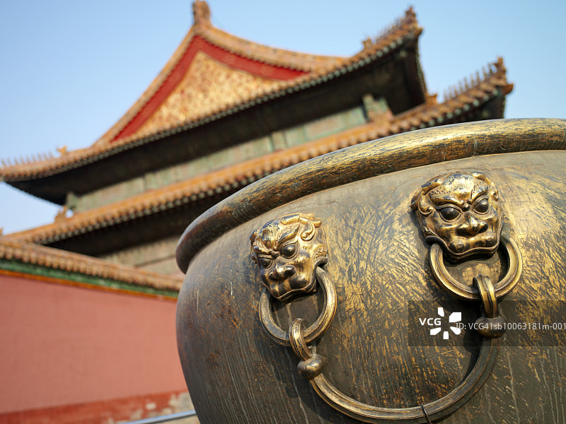 中国北京故宫博物院青铜 urn图片素材