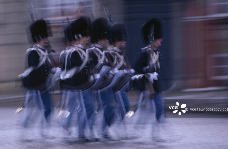 阿美琳堡宫的皇家卫队图片素材