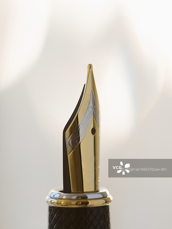 钢笔笔尖特写图片素材