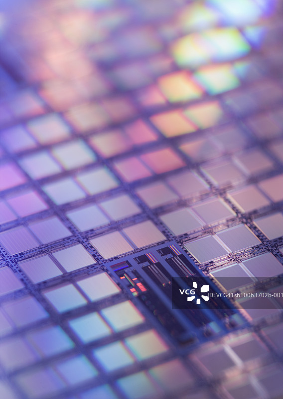 硅晶圆特写图片素材