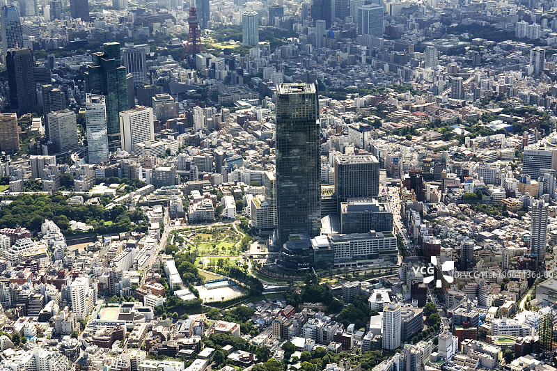 日本东京港区六本木鸟瞰图图片素材