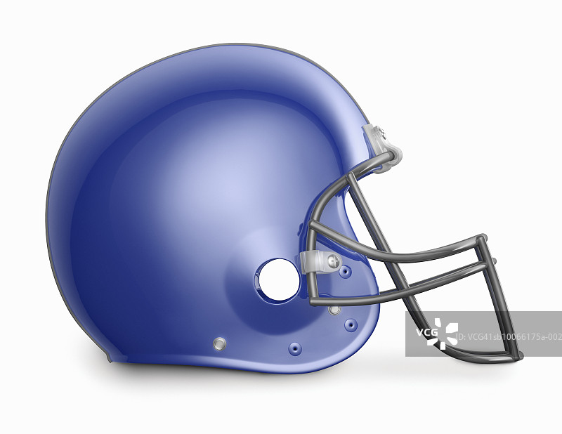 蓝色美式橄榄球头盔图片素材