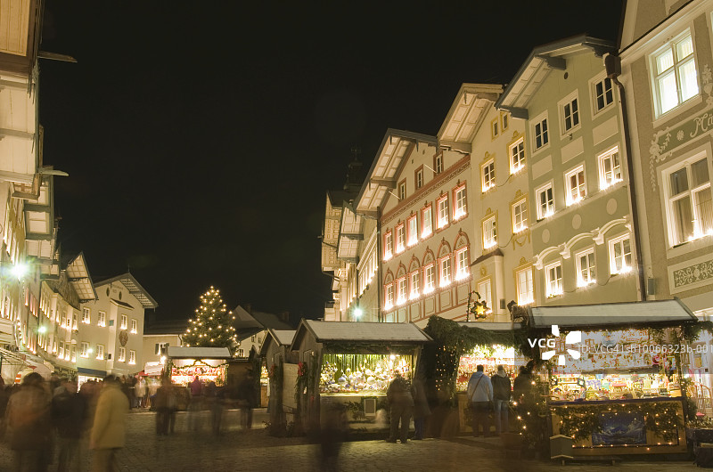 德国巴伐利亚巴特特尔茨圣诞夜市图片素材