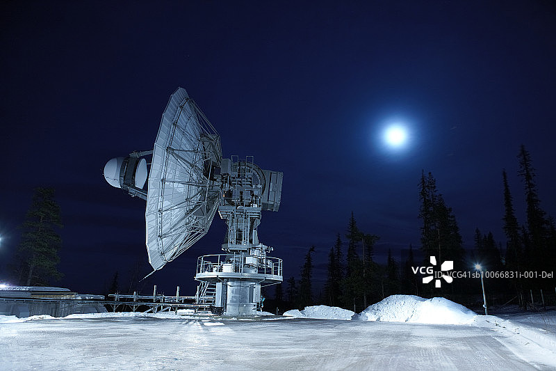 瑞典拉普兰基律纳卫星天线图片素材