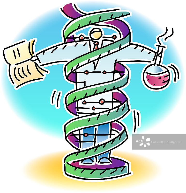 DNA链科学研究图片素材