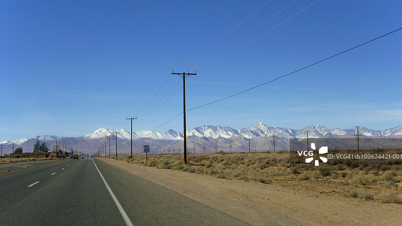 美国加州克恩县：内华达山脉东部风光图片素材