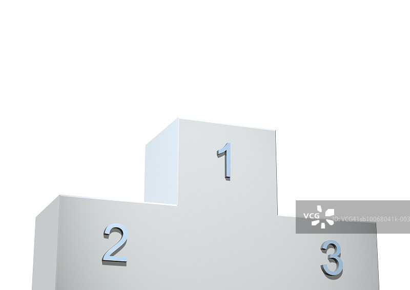 白色背景上的颁奖台图片素材