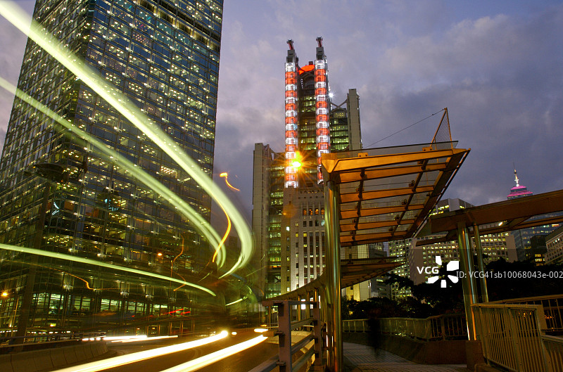 中国香港，长江集团中心日落图片素材