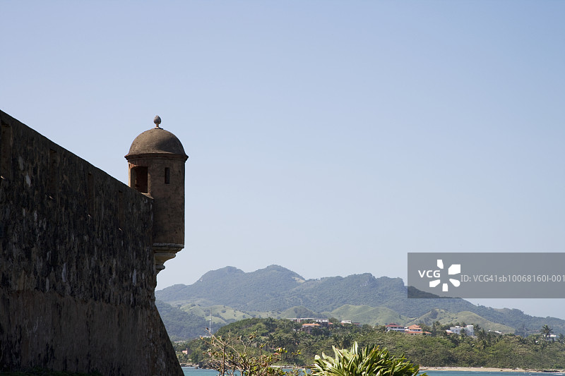 多米尼加共和国银港圣费利佩堡垒屋顶图片素材