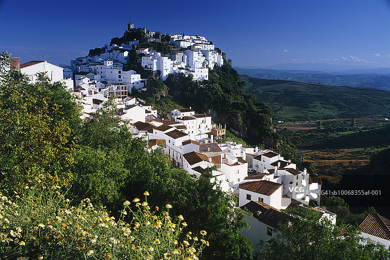 西班牙安达卢西亚卡塞拉斯村庄图片素材