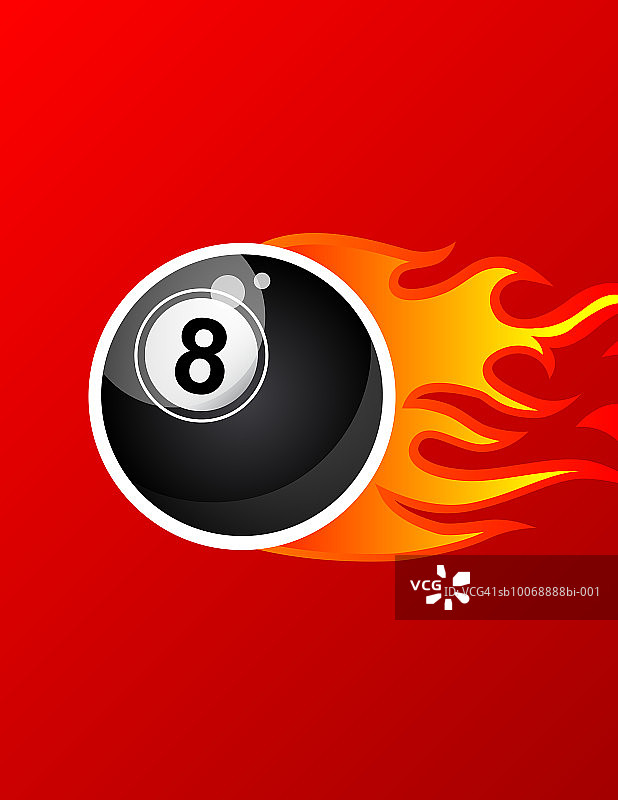 燃烧的八号球图片素材