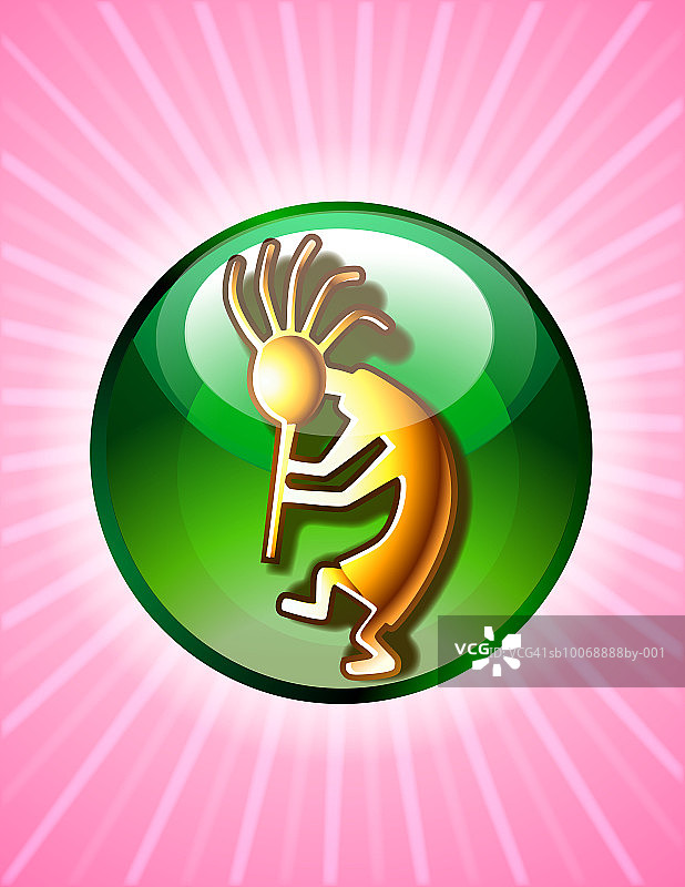 美国本土文化科科佩利护身符图片素材