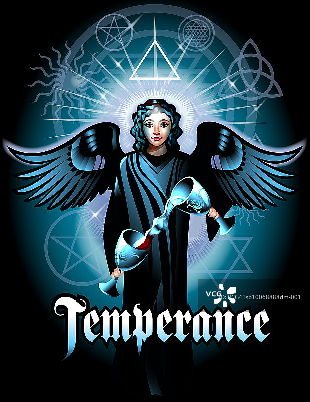 塔罗牌节制表现图片素材