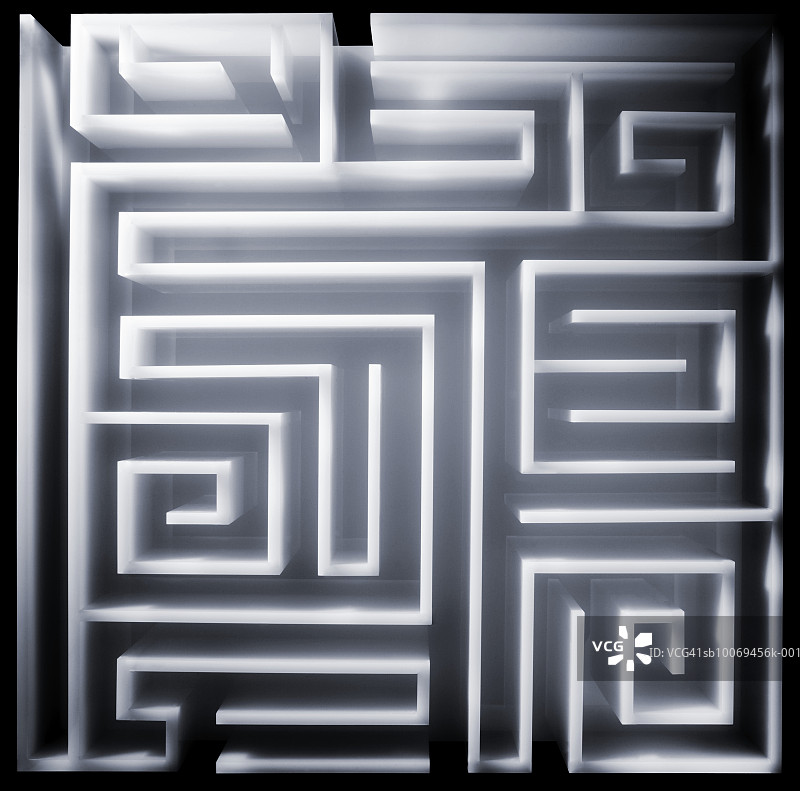 三维迷宫俯视图图片素材