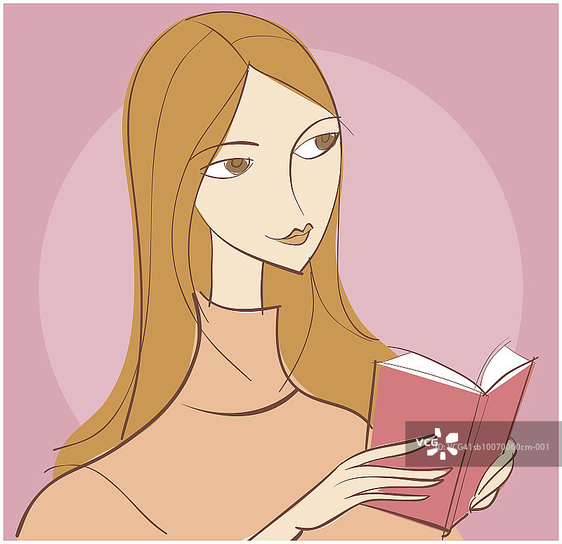 年轻女子在读书图片素材