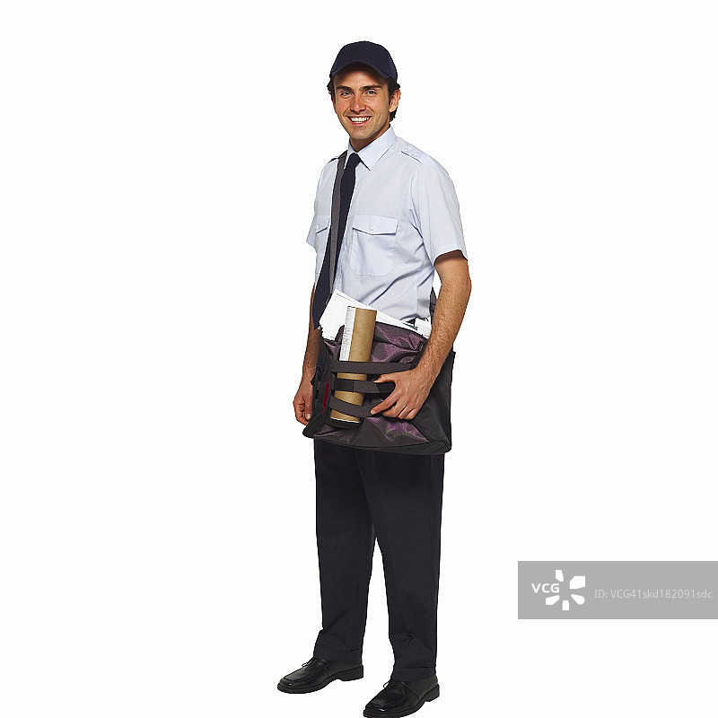 邮递员肖像图片素材