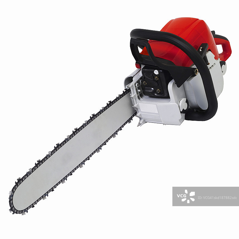 链锯的俯视图图片素材