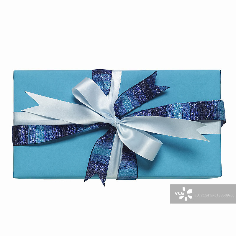 丝带礼盒俯瞰图片素材