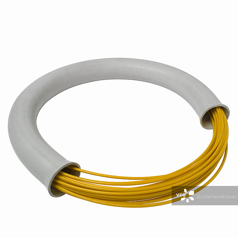 用绝缘罩固定在一起的电线特写图片素材