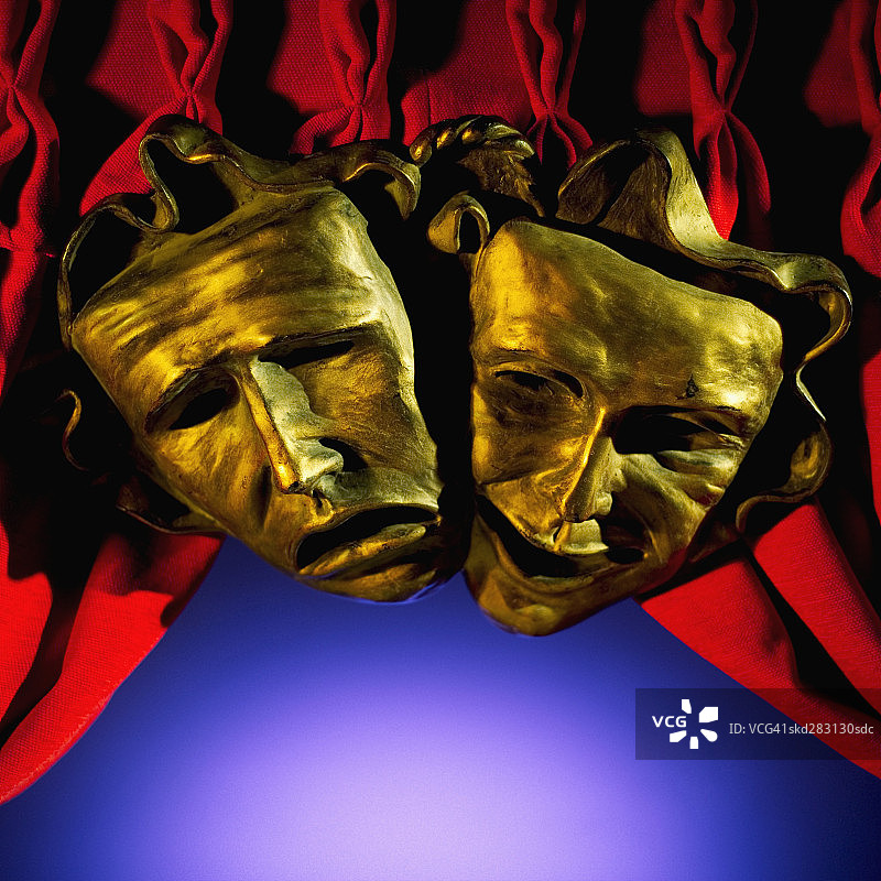 喜剧和悲剧戏剧面具图片素材