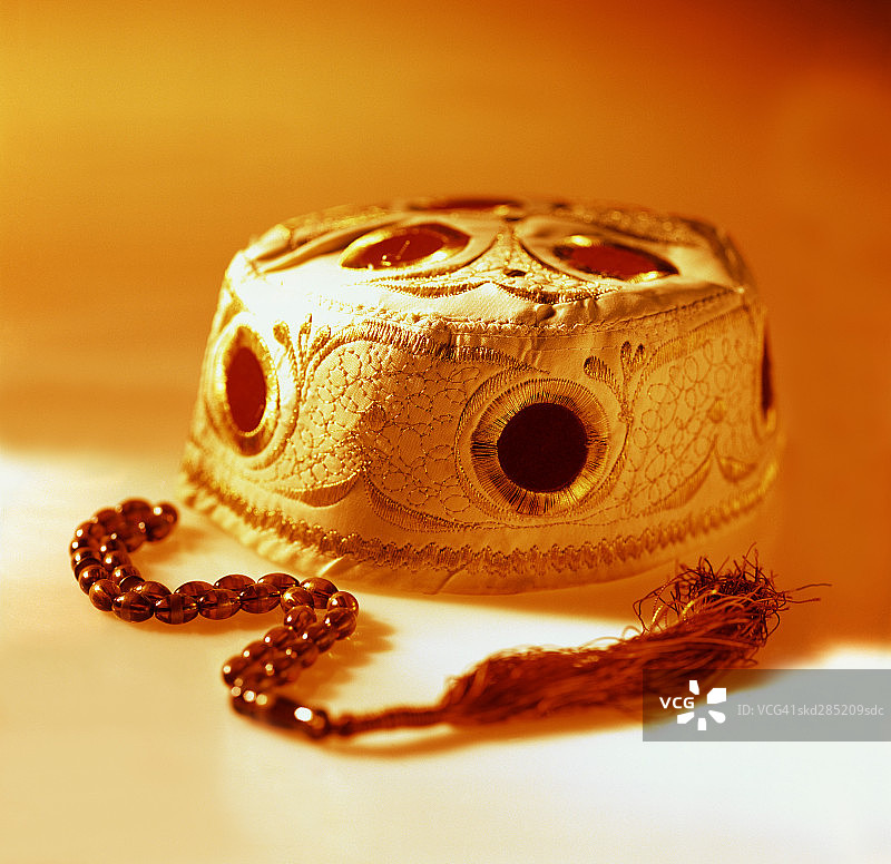 库非帽和念珠图片素材