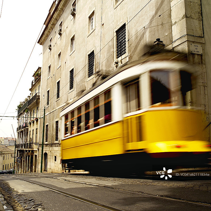 葡萄牙里斯本的缆车图片素材
