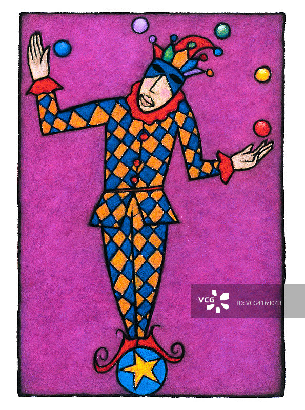 玩耍的丑角图片素材