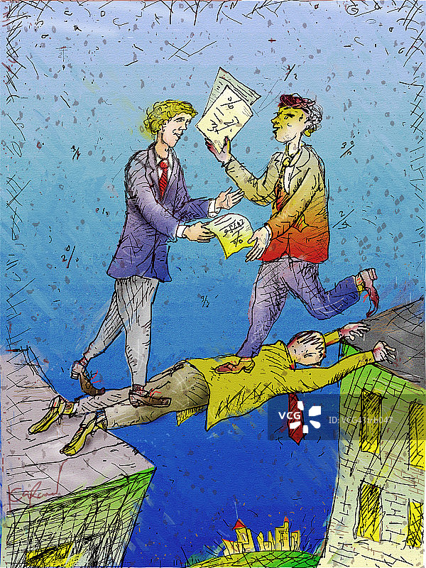 走在别人的背上图片素材