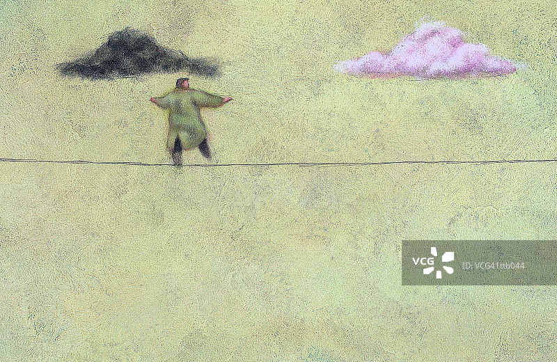 走钢丝的男人图片素材