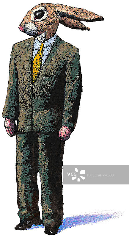 兔子装扮的男人图片素材