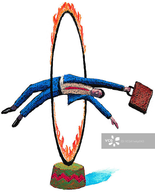 跳过铁环的男人图片素材