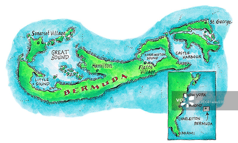 百慕大地图图片素材
