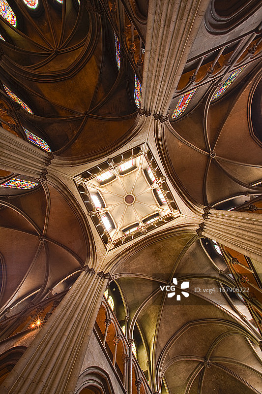 第戎圣母院的天花板图片素材