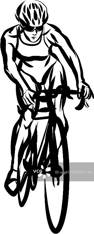铁人三项钢笔画图片素材