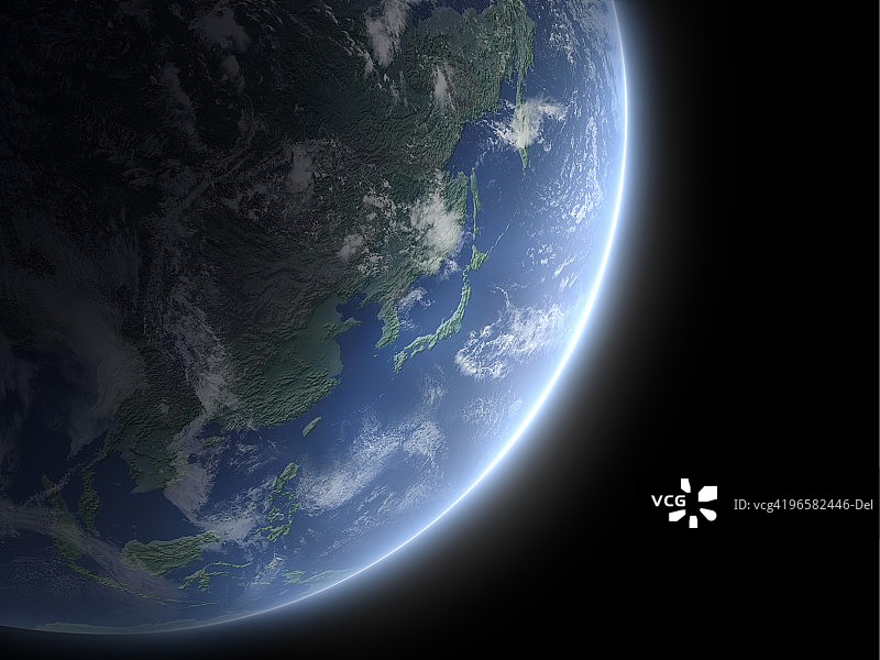 黑色背景的地球电脑图形图片素材