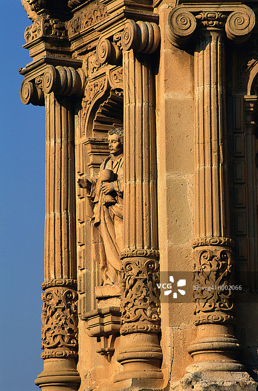 瓦哈卡拉索莱达大教堂细节图片素材