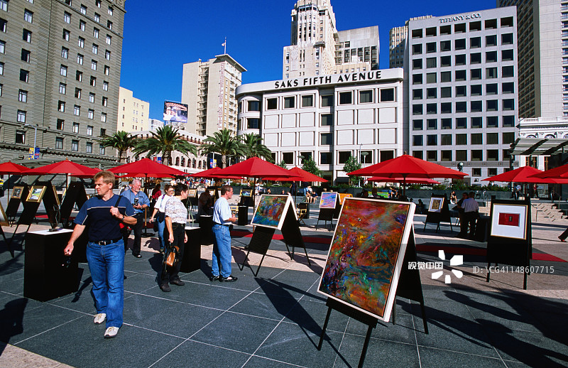 联合广场艺术品促销图片素材