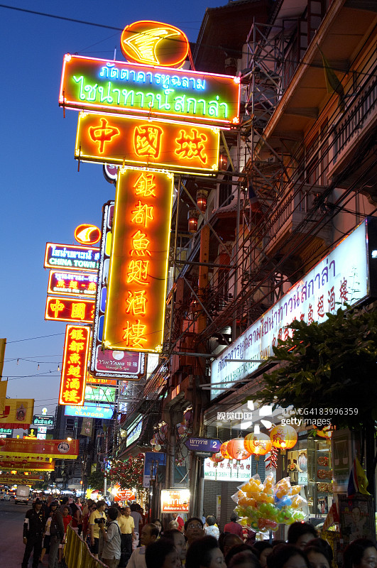 曼谷唐人街标志图片素材