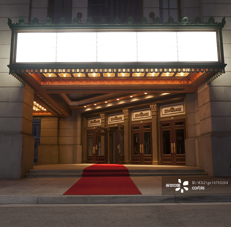 电影院入口和遮篷图片素材