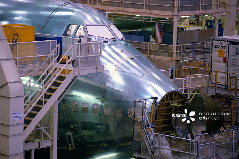 华盛顿州西雅图的波音工厂图片素材