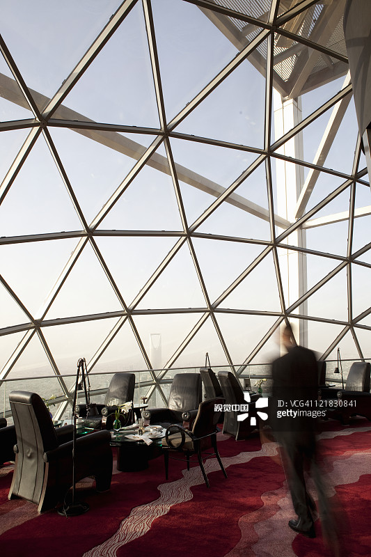 沙特阿拉伯利雅得Al-Faisaliah（地球）塔餐厅图片素材