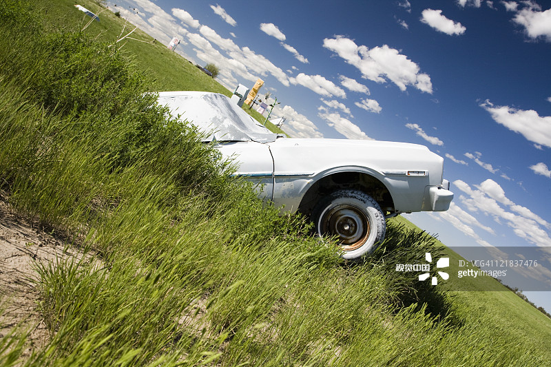 Carhenge美国内布拉斯加州艾利恩斯市附近英国巨石阵复制品图片素材