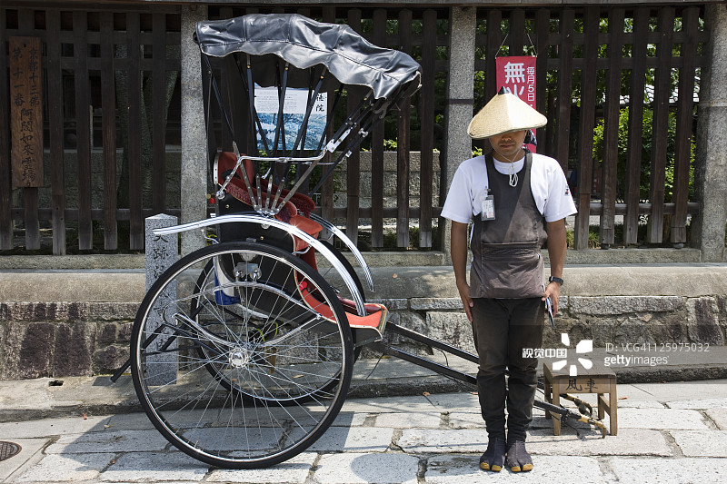 京都的人力出租车图片素材
