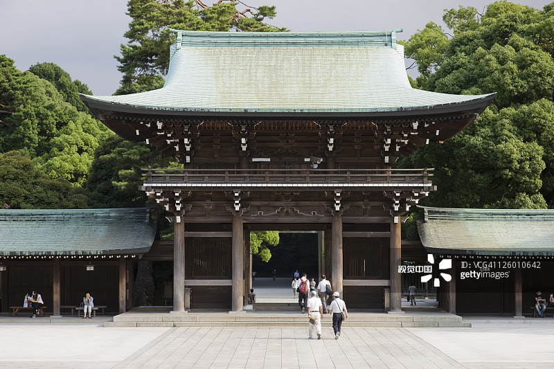 东京明治神宫入口图片素材