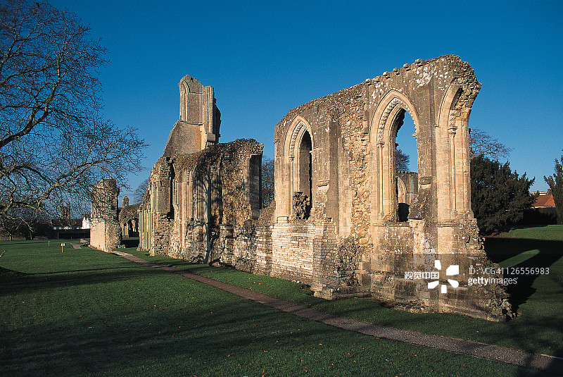 格拉斯顿伯里修道院遗址图片素材