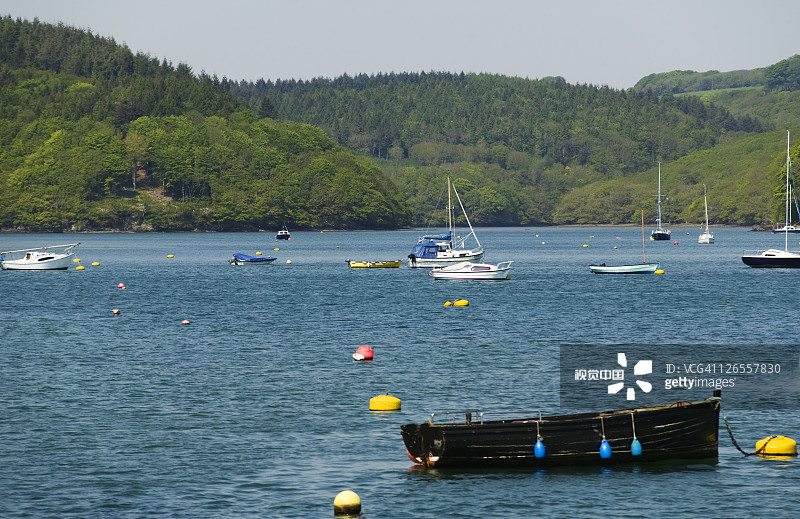 福伊河河口，位于英国康沃尔郡福伊附近图片素材