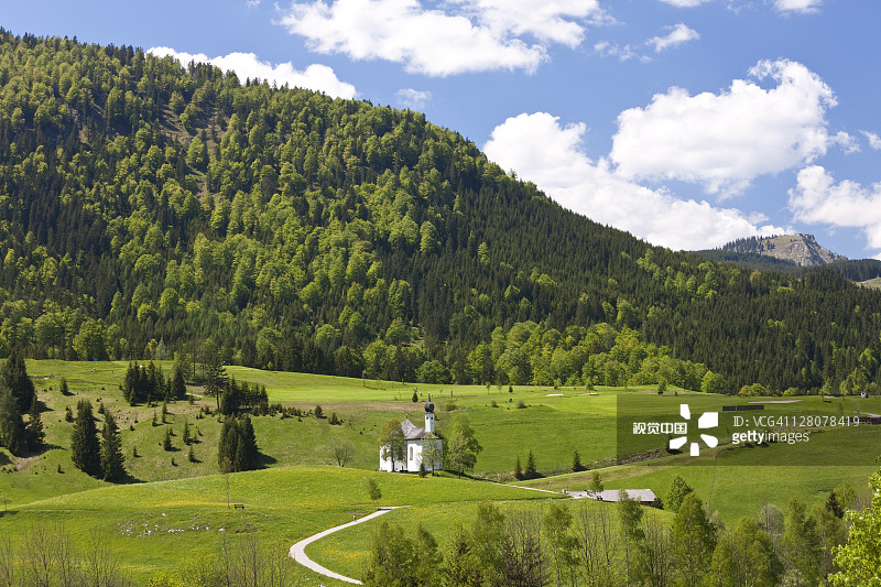 奥地利阿亨基希蒂罗尔圣安娜教堂图片素材