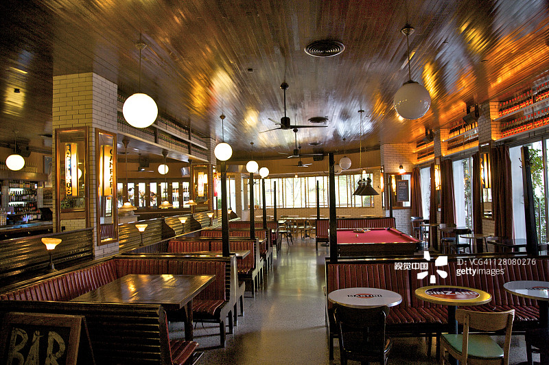 美国纽约切尔西区海事酒店的La Bottega咖啡馆图片素材